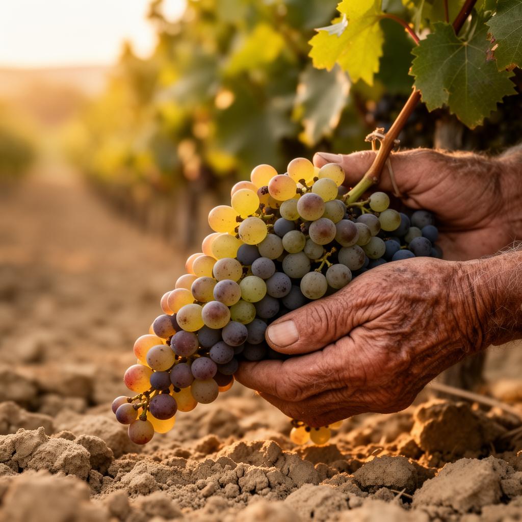 Hands holding Grk grapes